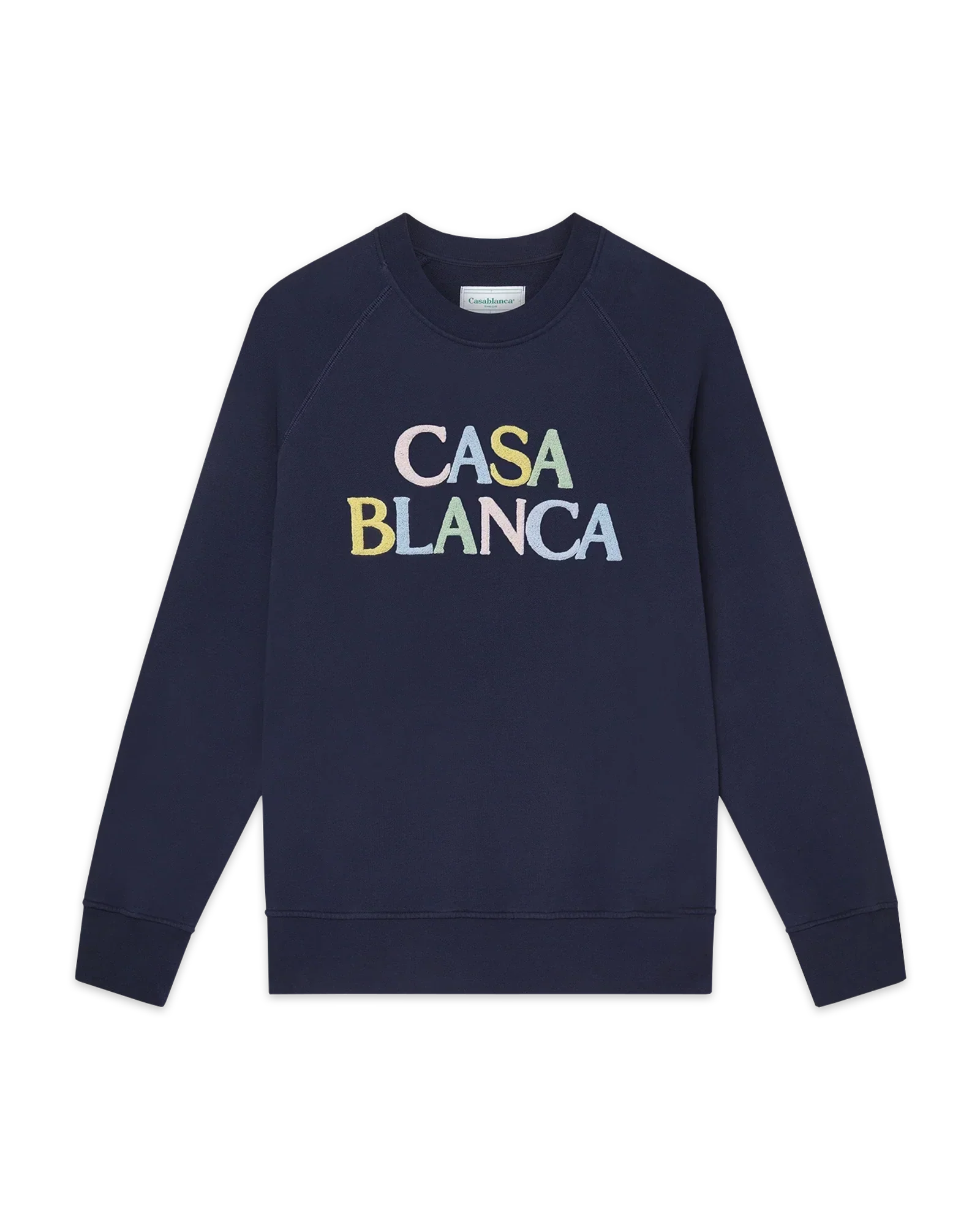 Navy Embroidered Logo Sweatshirt